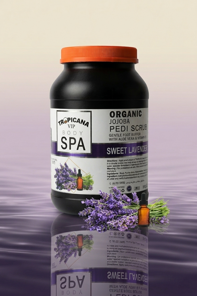 TROPICANA VIP BODY SPA Organic Jojoba Pedi Scrub - Sweet Lavender 5 KG