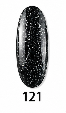 FIY NAIL Nail Polish - 121 Black Glitter