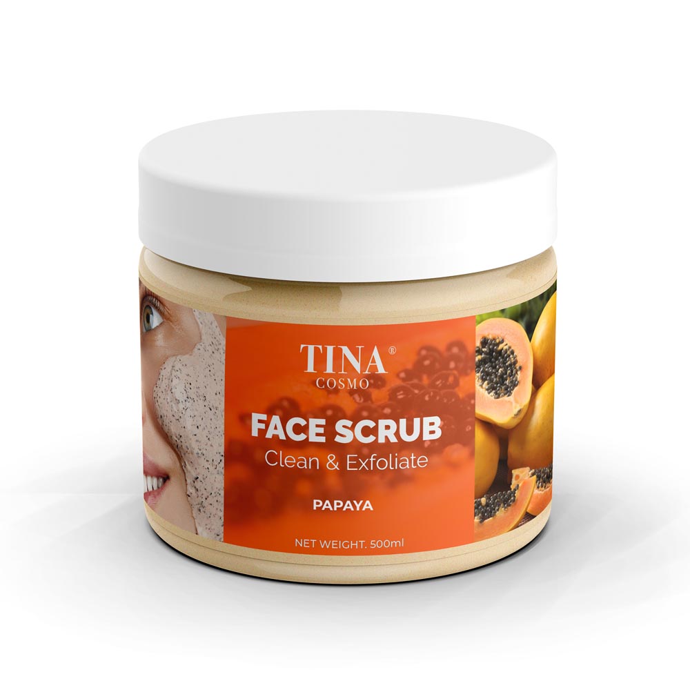 Tina Cosmo Face Scrub Clean & Exfoliate Papaya 300ml