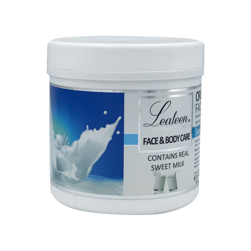 Lealeen Organic Face & Body Scrub 500ML - Sweet Milk